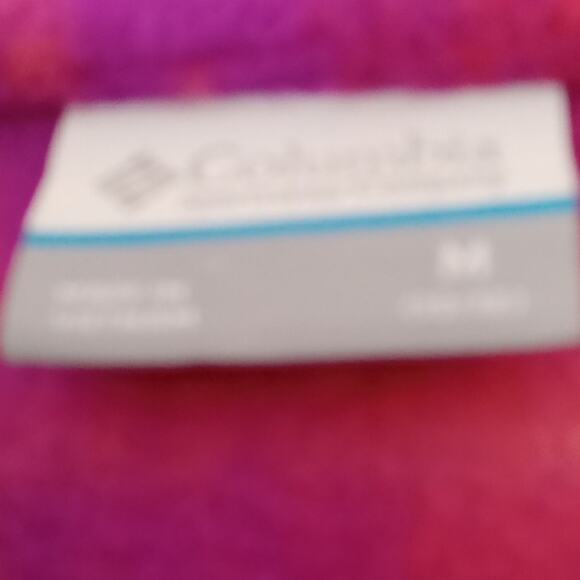 Columbia Girls Size Medium Pink and Orange Plaid Fleece Jacket. Athleisure, War - Picture 2 of 9